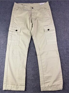 Diesel Co Straight Fit Men Cotton Blend Made In Italy Cargo Pants Sz 36x30 Beige
